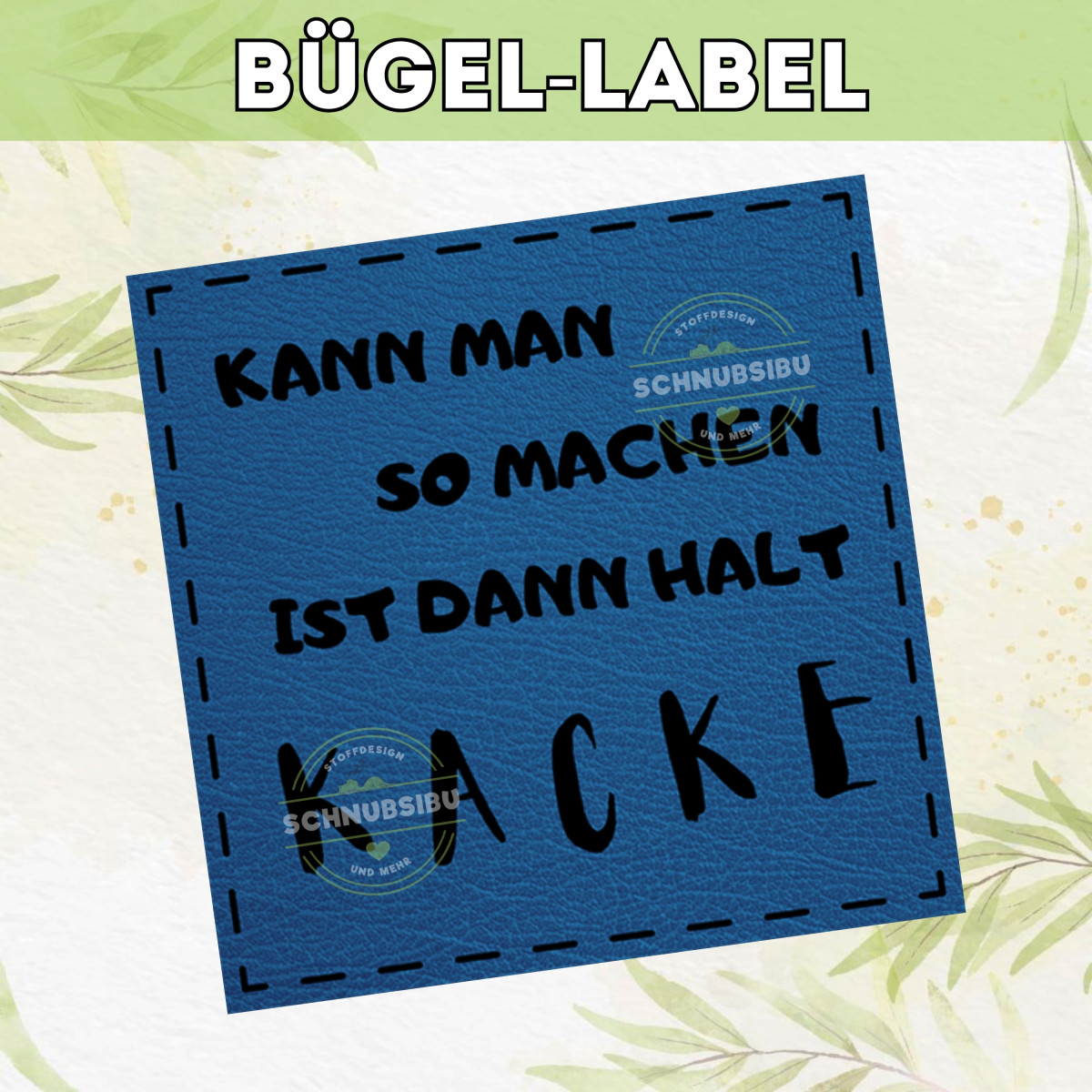 Bügel-Label Kann man so machen